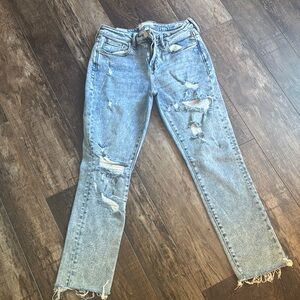 Dear John Light Blue Distressed Straight Leg Jeans